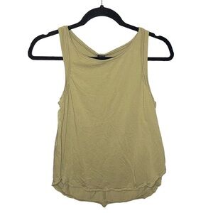 FREE People We The Free Army Green Crew Neck Tank Top Size Extra Small